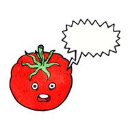 cartoon tomato with speech bubble N51