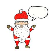 cartoon grumpy santa with speech bubble N11