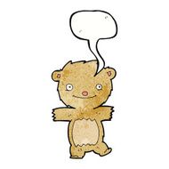 cartoon teddy bear with speech bubble N138