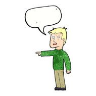 cartoon pointing man with speech bubble N91