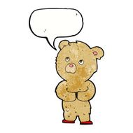 cartoon teddy bear with speech bubble N139