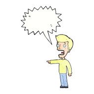 cartoon terrified man with speech bubble N223