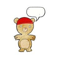cartoon teddy bear with speech bubble N140