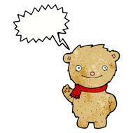 cartoon teddy bear with speech bubble N141