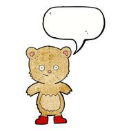 cartoon cute teddy bear with speech bubble N52