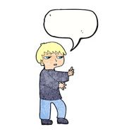 cartoon man gesturing with speech bubble N31