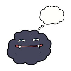 cartoon vampire cloud with thought bubble N5