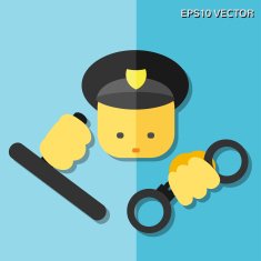police flat icon