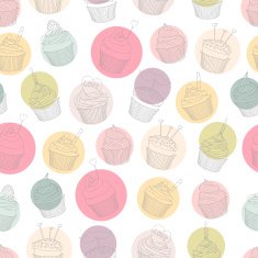 Cupcake seamless pattern N8