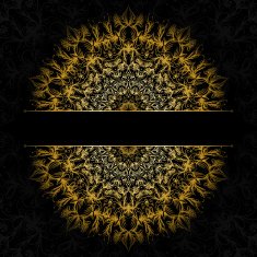 Banner on black background with flowers N3