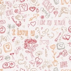 Vintage doodles for Valentine's day