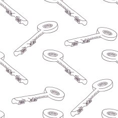 Seamless pattern with keys