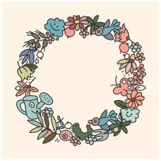 Garden doodls frame N2
