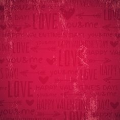 red background with valentine heart and wishes text
