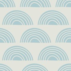Seamless abstract wave and clouds hand drawn pattern