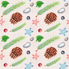 Forest seamless vector pattern