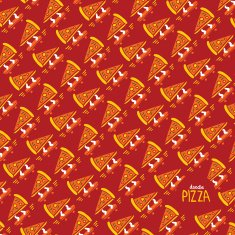 pizza doodle icon pattern