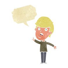 cartoon man asking question with speech bubble N46