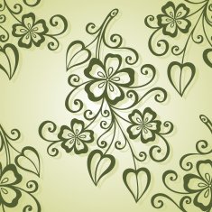 Seamless Floral Pattern (Vector) Hand Drawn Texture N3