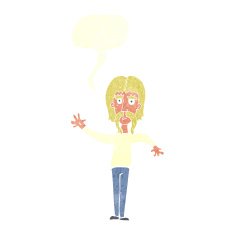 cartoon waving man with mustache speech bubble N10