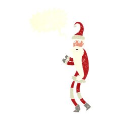 cartoon santa claus with speech bubble N183