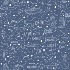 Seamless pattern with adventure equipment N5