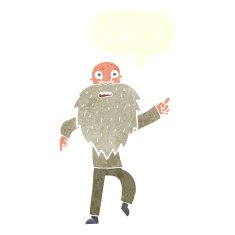 cartoon stressed old man with speech bubble N18