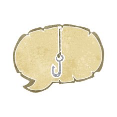 cartoon hook with speech bubble N2