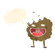cookie cartoon character with speech bubble N10