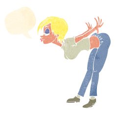 cartoon sexy woman with speech bubble N19