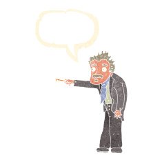 cartoon man trembling with key unlocking speech bubble N9