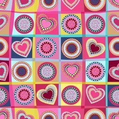 Hearts seamless pattern Vector Illustration Background Valent