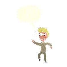 cartoon man with popping out eyes speech bubble N27