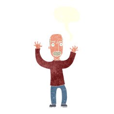 cartoon angry dad with speech bubble N10