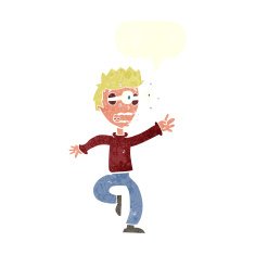 cartoon terrified man with eyes popping out speech bubble N10