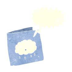 cartoon card with cloud pattern speech bubble N2