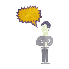 cartoon vampire with speech bubble N116