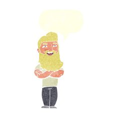 cartoon proud man with speech bubble N27