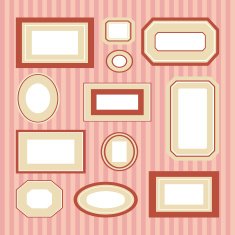 Set of black and white frames N2
