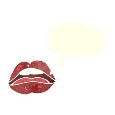 open mouth cartoon symbol with speech bubble N2