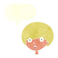 cartoon surprised boy with speech bubble N29