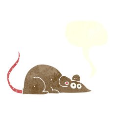 cartoon mouse with speech bubble N15