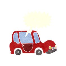 cartoon car with speech bubble N38