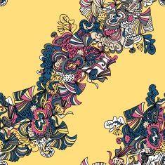 Abstract seamless hand-drawn pattern N17