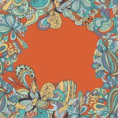 Abstract seamless hand-drawn border N28