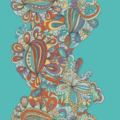 Abstract seamless hand-drawn border N33