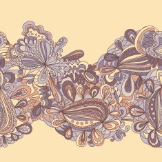 Abstract seamless hand-drawn border N38