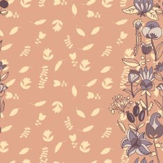 Flower border seamless texture with flowers Use as greeting card N7