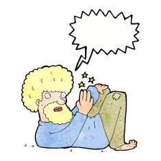 cartoon hippie man with speech bubble N11