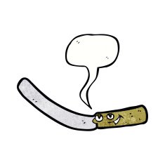 cartoon kitchen knife with speech bubble N3
